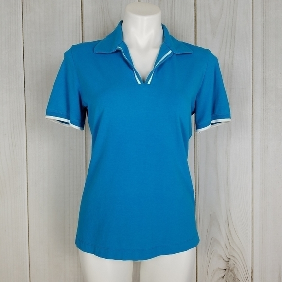 EP Pro Golf Blue V Neck Top - Picture 1 of 8